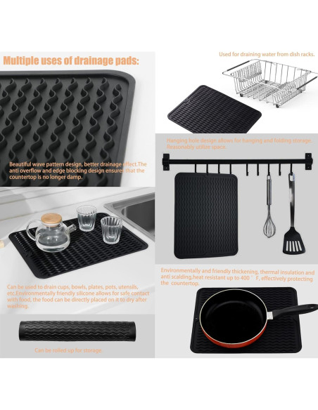 Escurridor de Platos NiuYichee Acero Inoxidable 38.6x27.9 cm