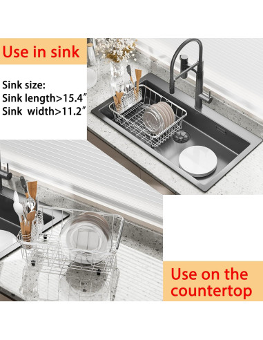 Escurridor de Platos NiuYichee Acero Inoxidable 38.6x27.9 cm