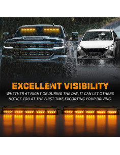 Luces Estroboscópicas Ámbar XRIDONSEN 2x 40 LED 1.90kg 2