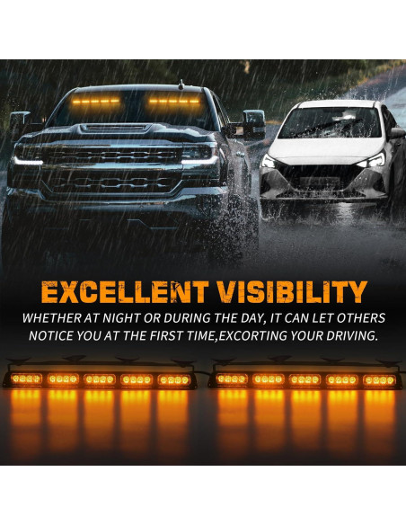 Luces Estroboscópicas Ámbar XRIDONSEN 2x 40 LED 1.90kg