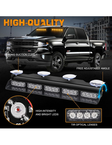 Luces Estroboscópicas Ámbar XRIDONSEN 2x 40 LED 1.90kg