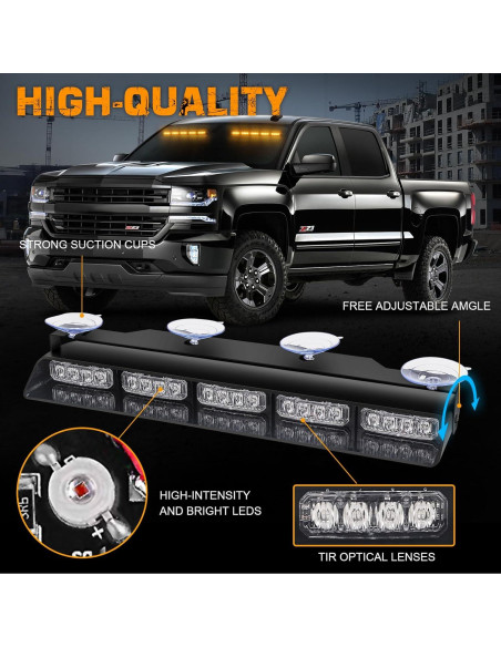 Luces Estroboscópicas Ámbar XRIDONSEN 2x 40 LED 1.90kg