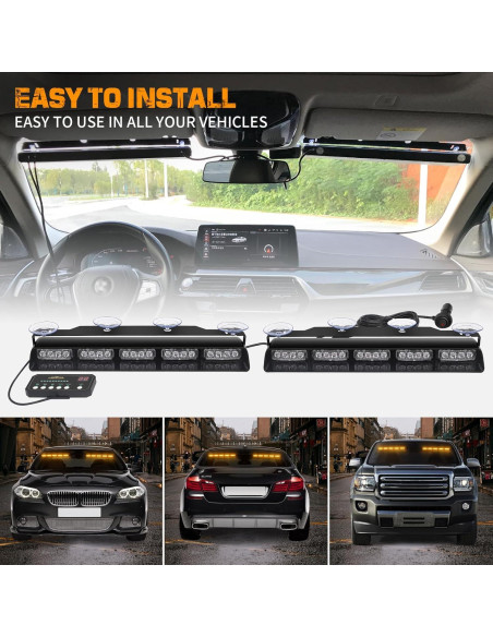 Luces Estroboscópicas Ámbar XRIDONSEN 2x 40 LED 1.90kg