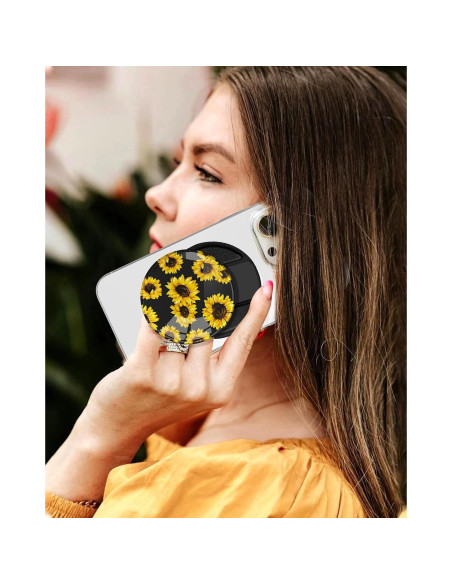 Soporte Magnético para Teléfono Kidcube Girasol Negro - Compatible con MagSafe