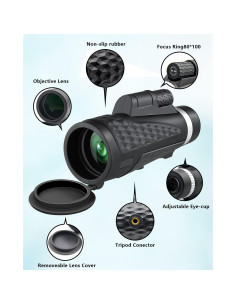 Telescopio Monocular MICOTA 80x100 Prisma BAK-4 Impermeable 2