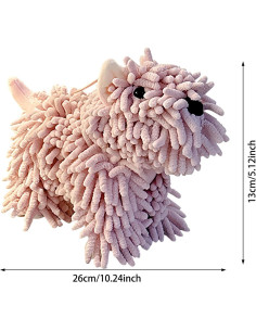 Toalla de Mano Chenille para Perros Genérico Azul 26x13 cm 2