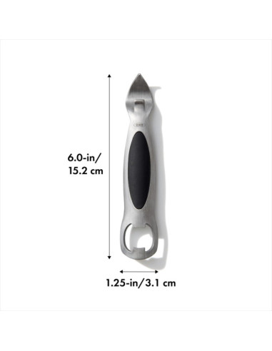 Abrebotellas OXO de Acero Inoxidable 15,24 cm Doble Cara