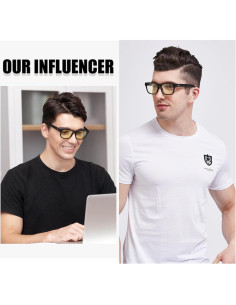 Gafas DUCO Anti Luz Azul para Computadora y Gamer - Montura Negra 2