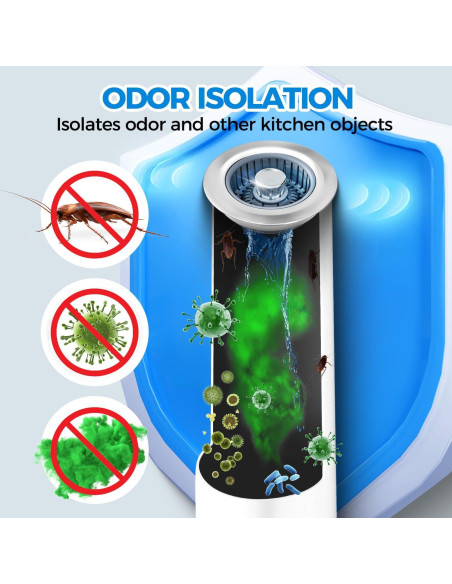 Filtro de desagüe de fregadero ZAA 3 en 1 Acero Inoxidable