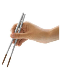 Palillos de Viaje Plegables Kikkerland Acero Inoxidable