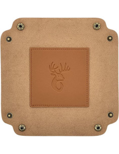 Organizador de Escritorio PhantAccy - Bandeja de Cuero Marrón 2