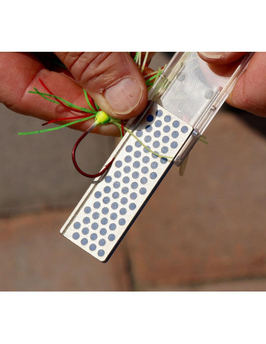 Afilador de Anzuelo DMT Mini Portátil Grano Grueso Azul