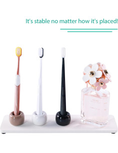 Juego de 6 Soportes de Cepillo de Dientes Cerámicos NiuYichee 2