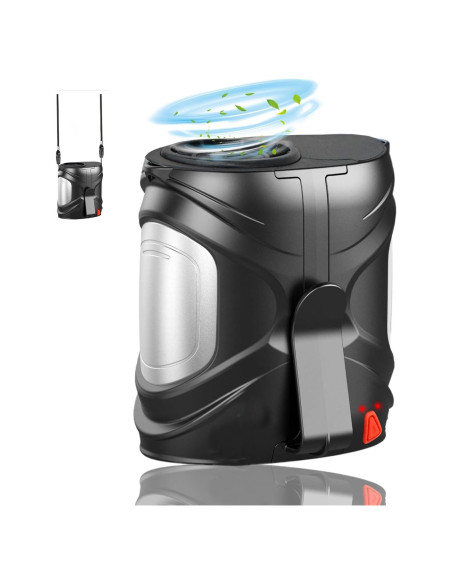 Ventilador Portátil de Cintura BOANKODU Y6 6 Velocidades 40H Negro Ventilador Portátil de Cintura BOANKODU Y6 6 Velocidades 40H Negro