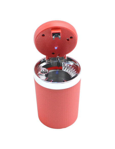 Cenicero con Tapa YIKANGHENG Acero Inoxidable Rojo 10.16 cm