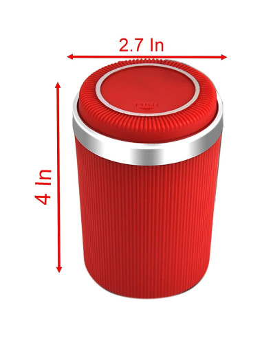 Cenicero con Tapa YIKANGHENG Acero Inoxidable Rojo 10.16 cm
