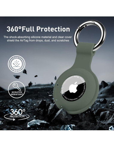 4 Fundas de Silicona para AirTag Xalvok a Prueba de Agua
