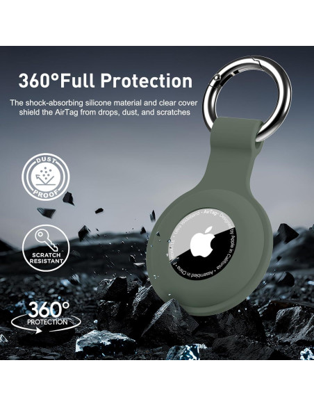 4 Fundas de Silicona para AirTag Xalvok a Prueba de Agua