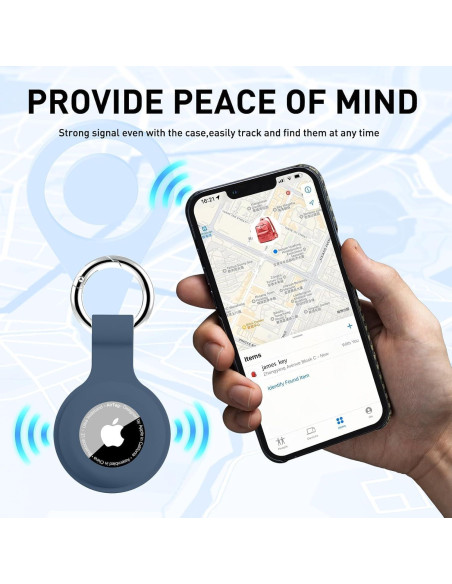 4 Fundas de Silicona para AirTag Xalvok a Prueba de Agua