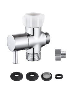 Adaptador T para Bidet Walkinginrain de Latón 3 Vías 22.2mm