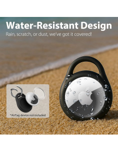 Paquete de 4 Fundas Impermeables para Apple AirTag - Negro, Marino, Gris, Blanco 2