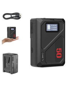 Batería V Mount Mini 50C Came-TV 3450mAh Carga Rápida 45W