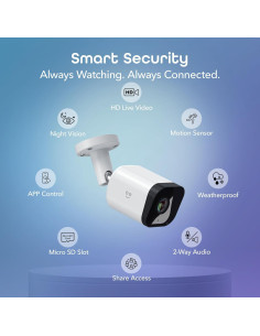 Cámara de Seguridad Exterior Geeni Hawk 3 1080p - WiFi, Visión Nocturna 2