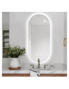 Espejo de Baño Ovalado Nolsia 81x51cm LED Retroiluminado