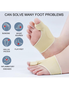 Corrector de Juanetes Hygger con Almohadillas de Gel - Beige 2