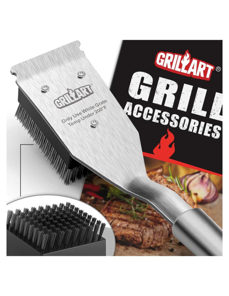 Cepillo de Parrilla GRILLART 41.9 cm Acero Inoxidable
