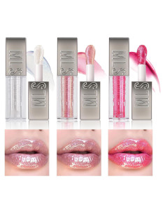 Set de 3 Gloss Labial Glitter MLSMILE 10ml Hidratante