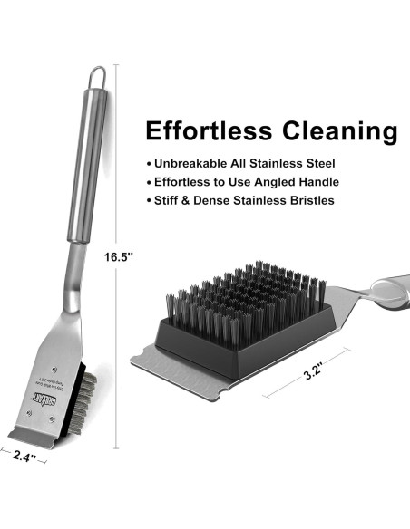 Cepillo de Parrilla GRILLART 41.9 cm Acero Inoxidable