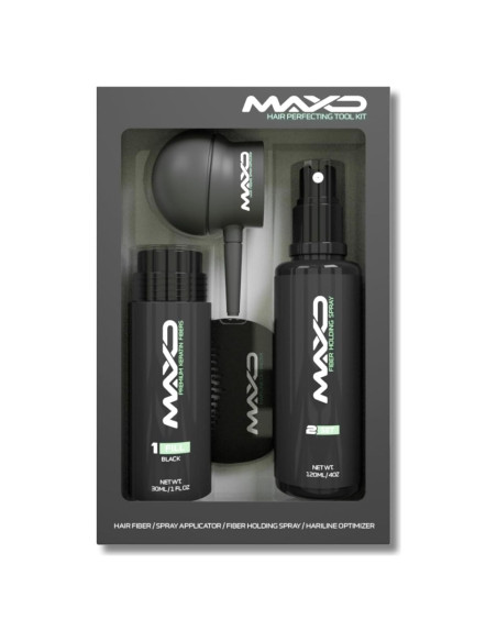 Kit de Engrosamiento de Cabello MAXD - Fibras, Spray y Aplicador