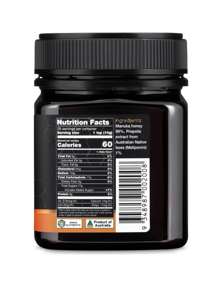 Miel Cruda Manuka Nature's Gold MGO 829+ con Propolis 250g