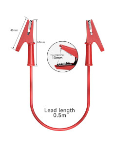 Cables de Prueba Eléctrica Goupchn 0.5m con Clips Cocodrilo 5PCS 2