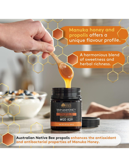 Miel Cruda Manuka Nature's Gold MGO 829+ con Propolis 250g
