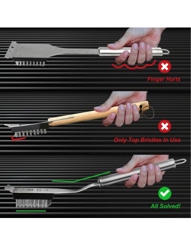 Cepillo de Parrilla GRILLART 41.9 cm Acero Inoxidable