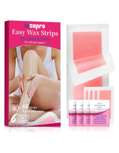 Tiras de Cera Depilatorias WaxPro - 60 Unidades Rosa