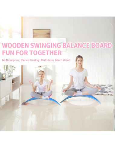 Tablero de Equilibrio HZLXNH de Madera Natural para Niños y Adultos