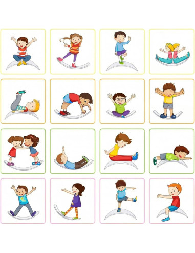 Tablero de Equilibrio HZLXNH de Madera Natural para Niños y Adultos