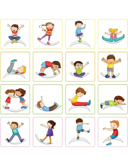 Tablero de Equilibrio HZLXNH de Madera Natural para Niños y Adultos