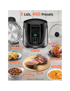 Olla de Presión Eléctrica y Freidora de Aire Nuwave Duet 6qt 2