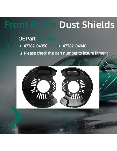 Escudos de Polvo de Freno Delantero Toyota Tacoma 2005-2025