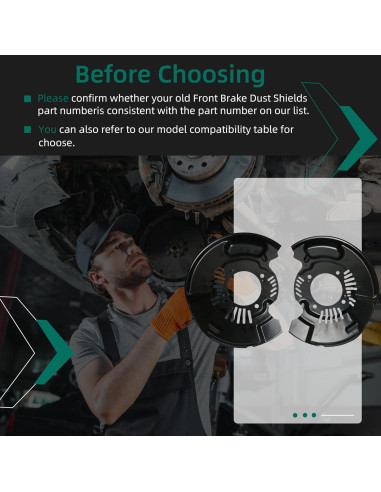 Escudos de Polvo de Freno Delantero Toyota Tacoma 2005-2025