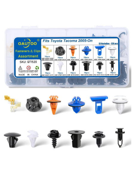 Kit de Clips de Retención OAUTOO para Toyota Tacoma 2005-En - 120 Piezas