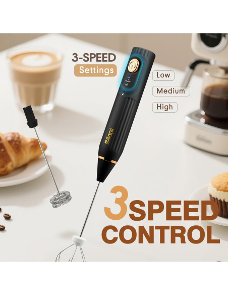 Batidora eléctrica DSP KA3095 recargable 3 velocidades negro