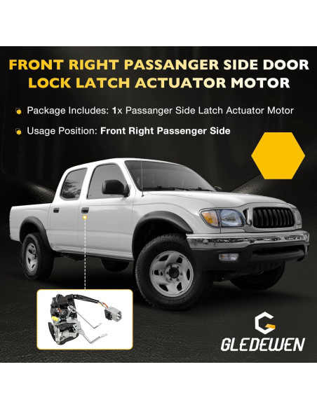 Actuador de Cerradura de Puerta Lateral Toyota Tacoma 1998-2004