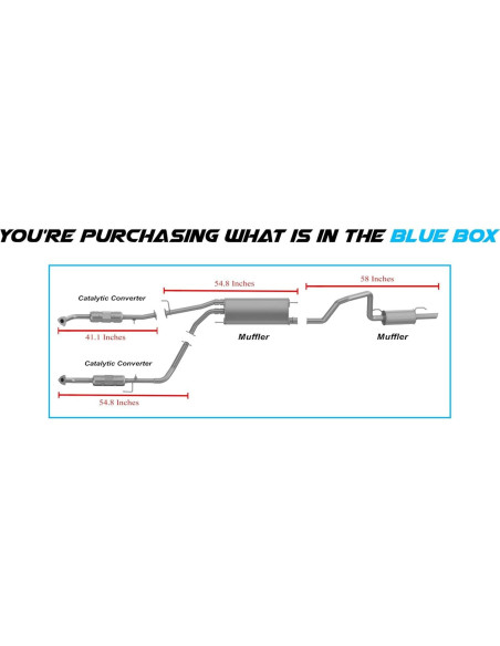 Sistema de Escape Completo Northeastern para Toyota Sequoia 2001-2004