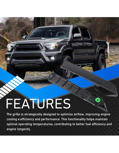 Paneles de Recubrimiento Faros Parachoques Frontal YzusGomumu Toyota Tacoma 2012-2015