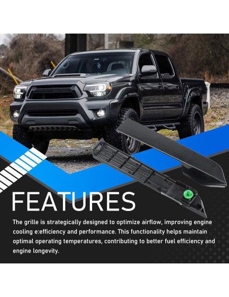 Paneles de Recubrimiento Faros Parachoques Frontal YzusGomumu Toyota Tacoma 2012-2015